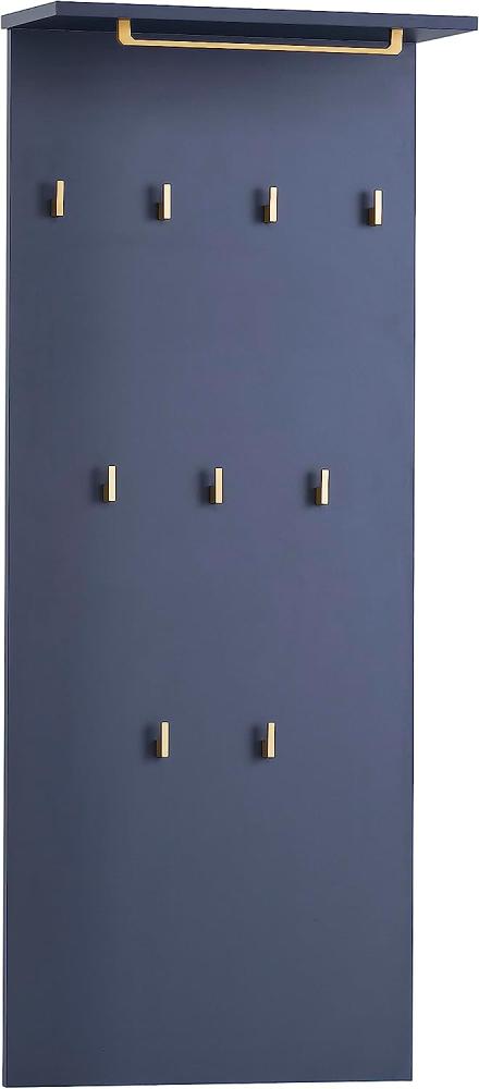 Schildmeyer Hakenpaneel, Holzwerkstoff, Nachtblau/Gold, 50 x 20,9 x 120,6 cm Bild 1