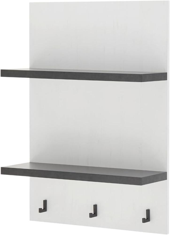 Küchenregal Stove in weiß Pinie und anthrazit Landhaus 60 x 84 cm Bild 1