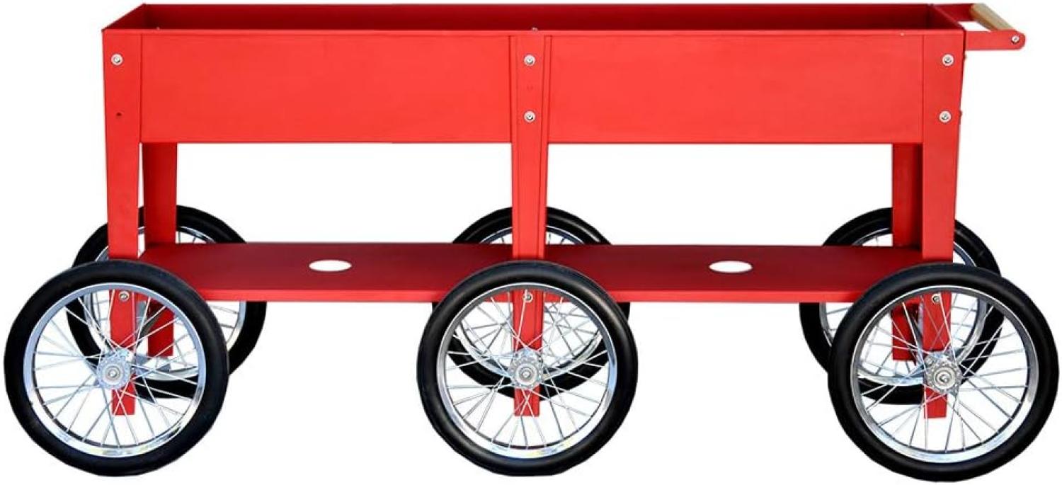Herstera Garden Metall Hochbeet Wheels | Rot | 186x50x80 cm Bild 1