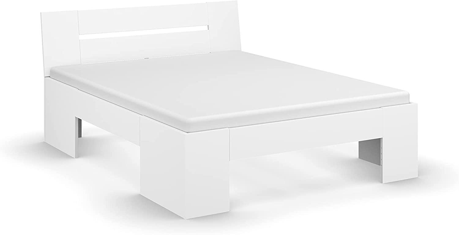 Rauch Möbel Tinda Bett Futonbett in Weiß, Liegefläche 140x200 cm, Gesamtmaße B/H/T 145x84x214 cm Bild 1