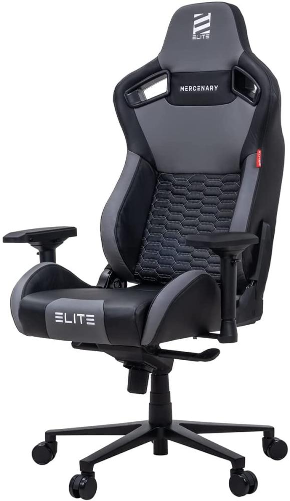 Elite Gaming-Stuhl Mercenary Bürostuhl Gaming-Chair Schreibtischstuhl Gaming (Schwarz/Grau) Bild 1