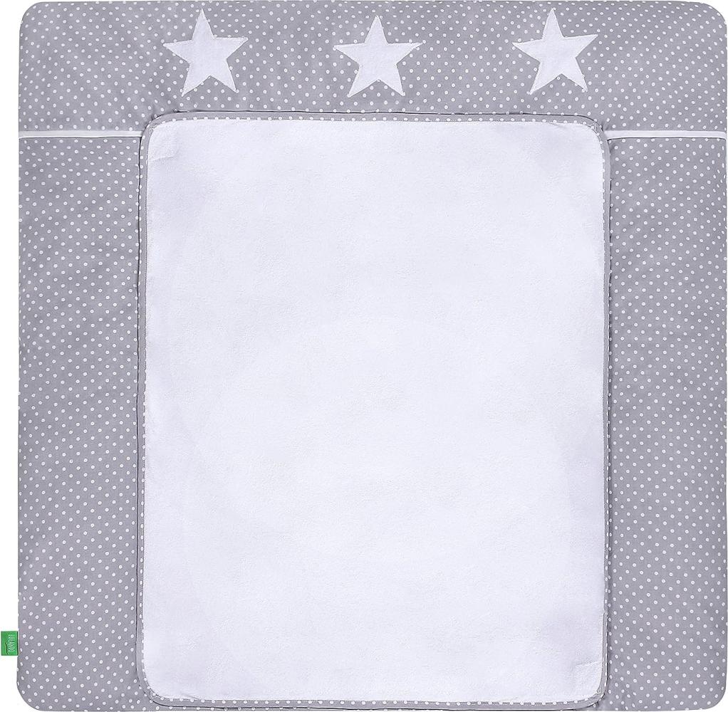 LULANDO 'White Dots/Grey Stars' Wickelauflage 75 x 80 cm grau/weiß Bild 1