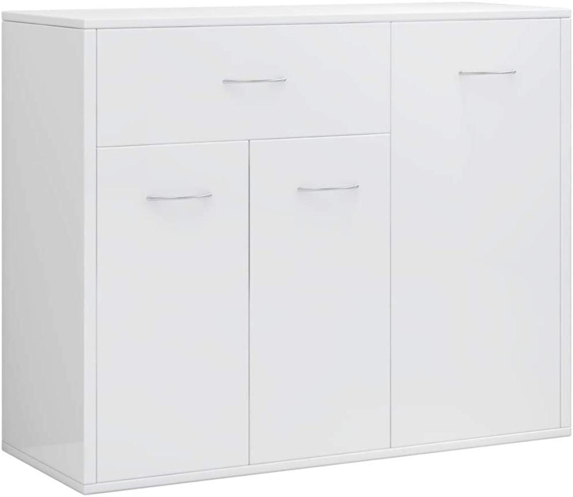 Sideboard Hochglanz-Weiß 88x30x70 cm Holzwerkstoff Bild 1