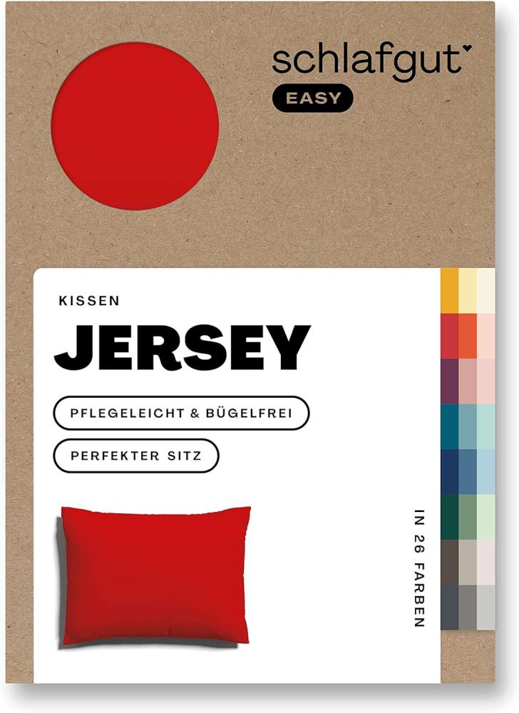 Schlafgut Kissenbezug EASY Jersey | Kissenbezug einzeln 70x90 cm | red-deep Bild 1
