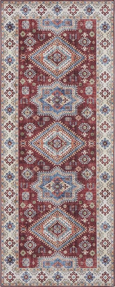 Vintage Teppich Gratia Rubinrot - 80x200x0,5cm Bild 1