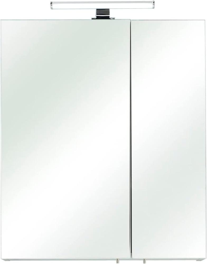 Spiegelschrank 'Amora' mit LED-Beleuchtung, Eiche weiß Bild 1