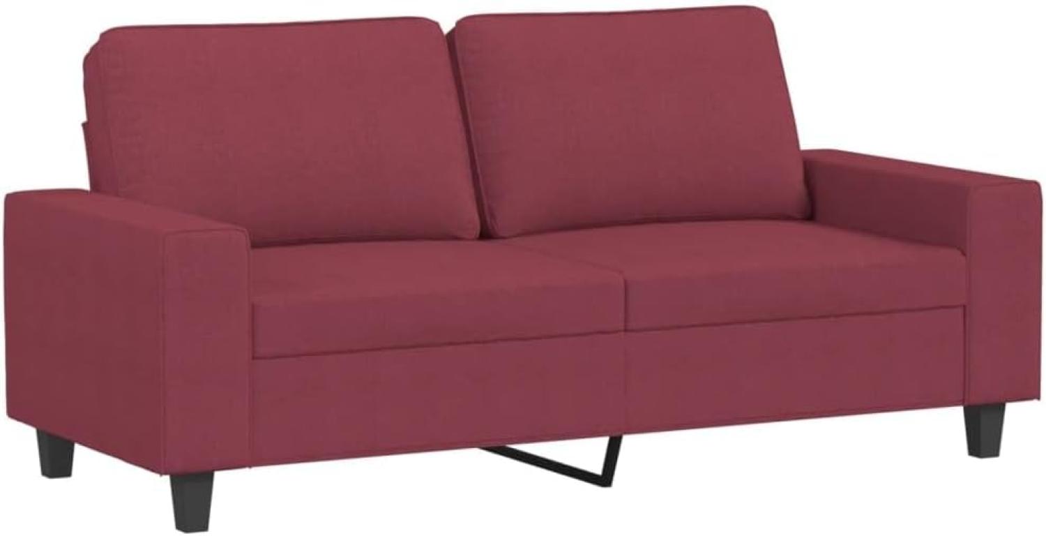 vidaXL 2-Sitzer-Sofa Weinrot 140 cm Stoff Bild 1