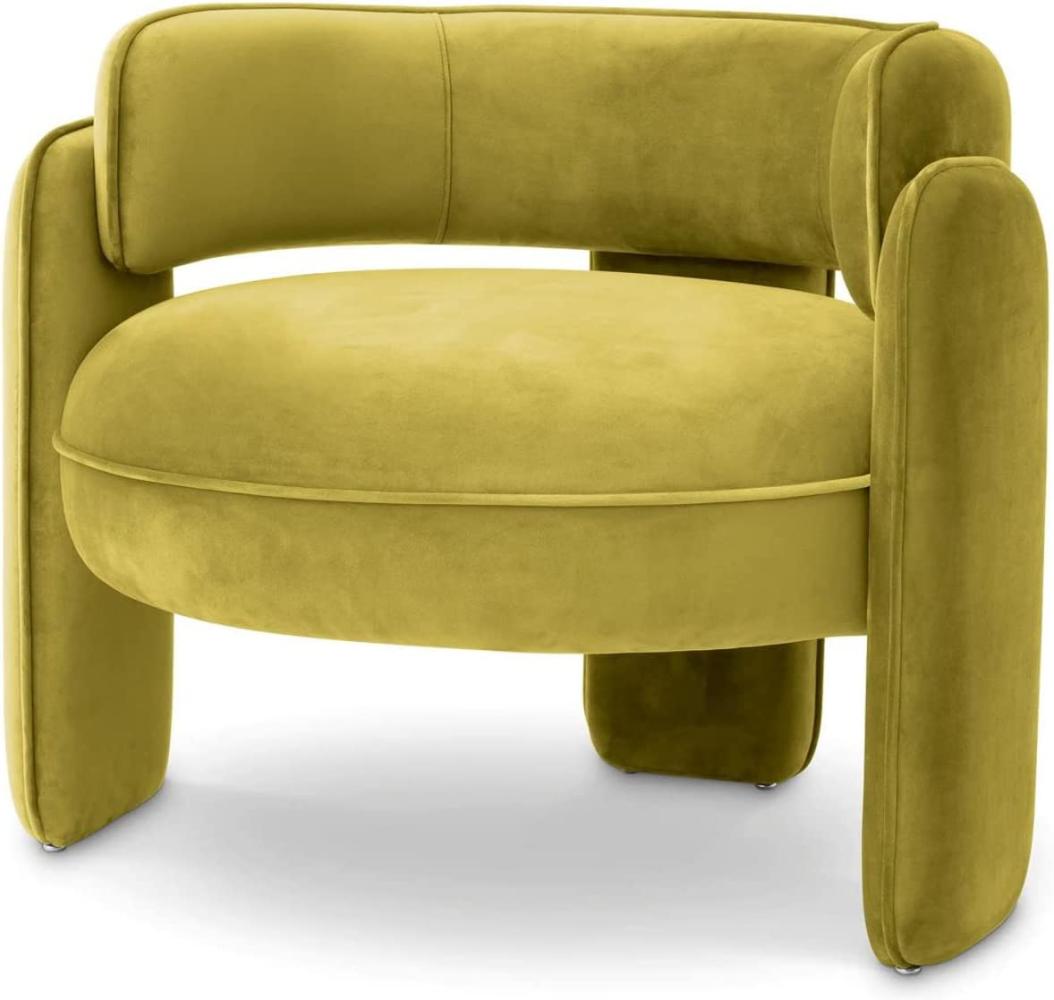 Casa Padrino Luxus Samt Sessel Vintage Grün 80 x 71 x H. 68,5 cm - Wohnzimmer Sessel - Hotel Sessel - Wohnzimmer Möbel - Luxus Möbel - Wohnzimmer Einrichtung - Luxus Einrichtung - Möbel Luxus Bild 1