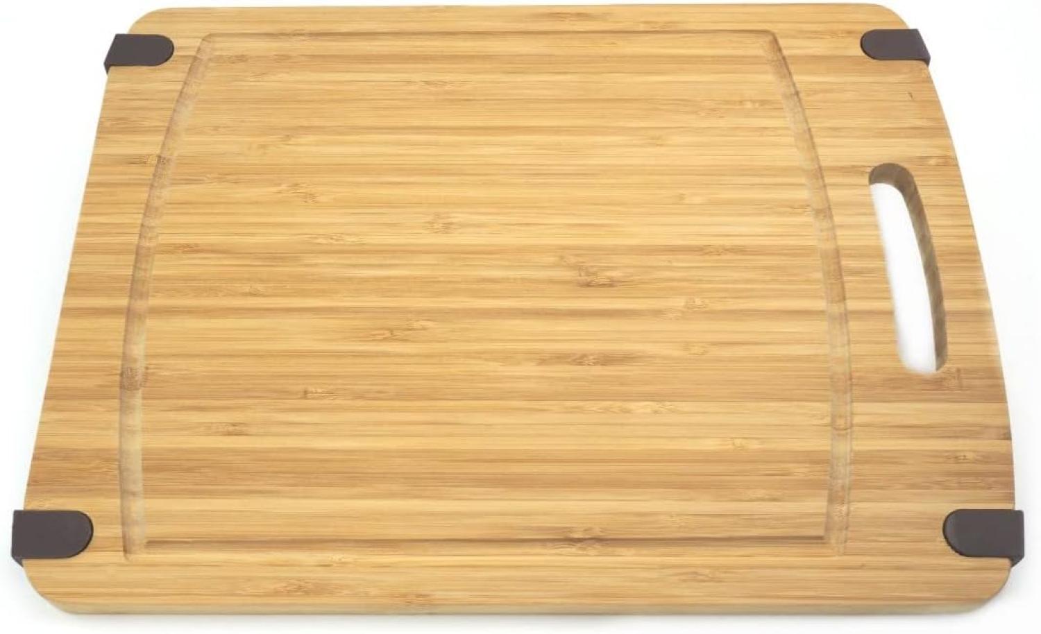 KESPER 58131 Schneidebrett aus Bambus mit Rutsch-Stopp 38 x 28 x 1,6 cm / Tranchierbrett / Schneidbrett Bild 1