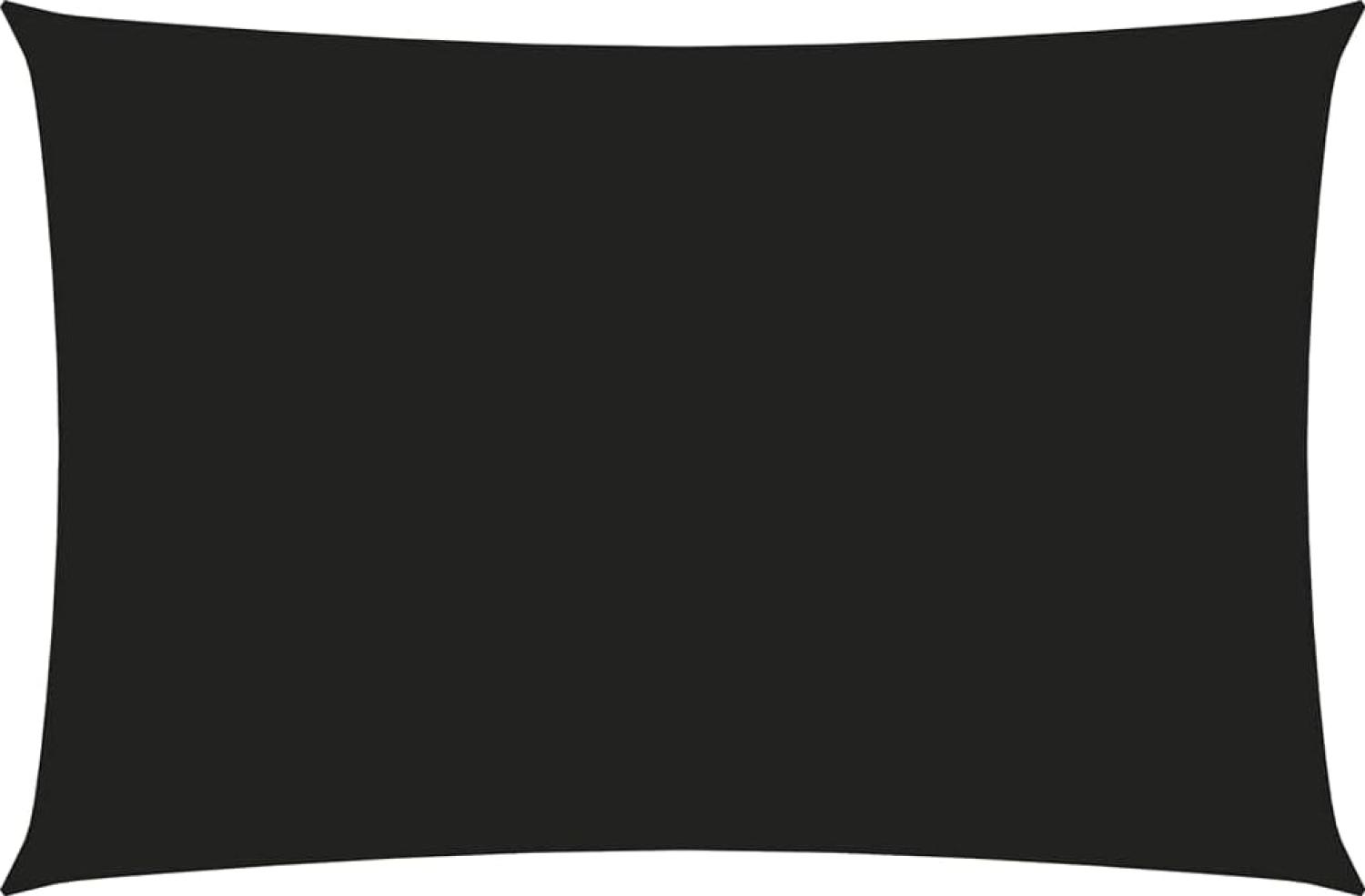 Sonnensegel Oxford-Gewebe Rechteckig 4x6 m Schwarz Bild 1