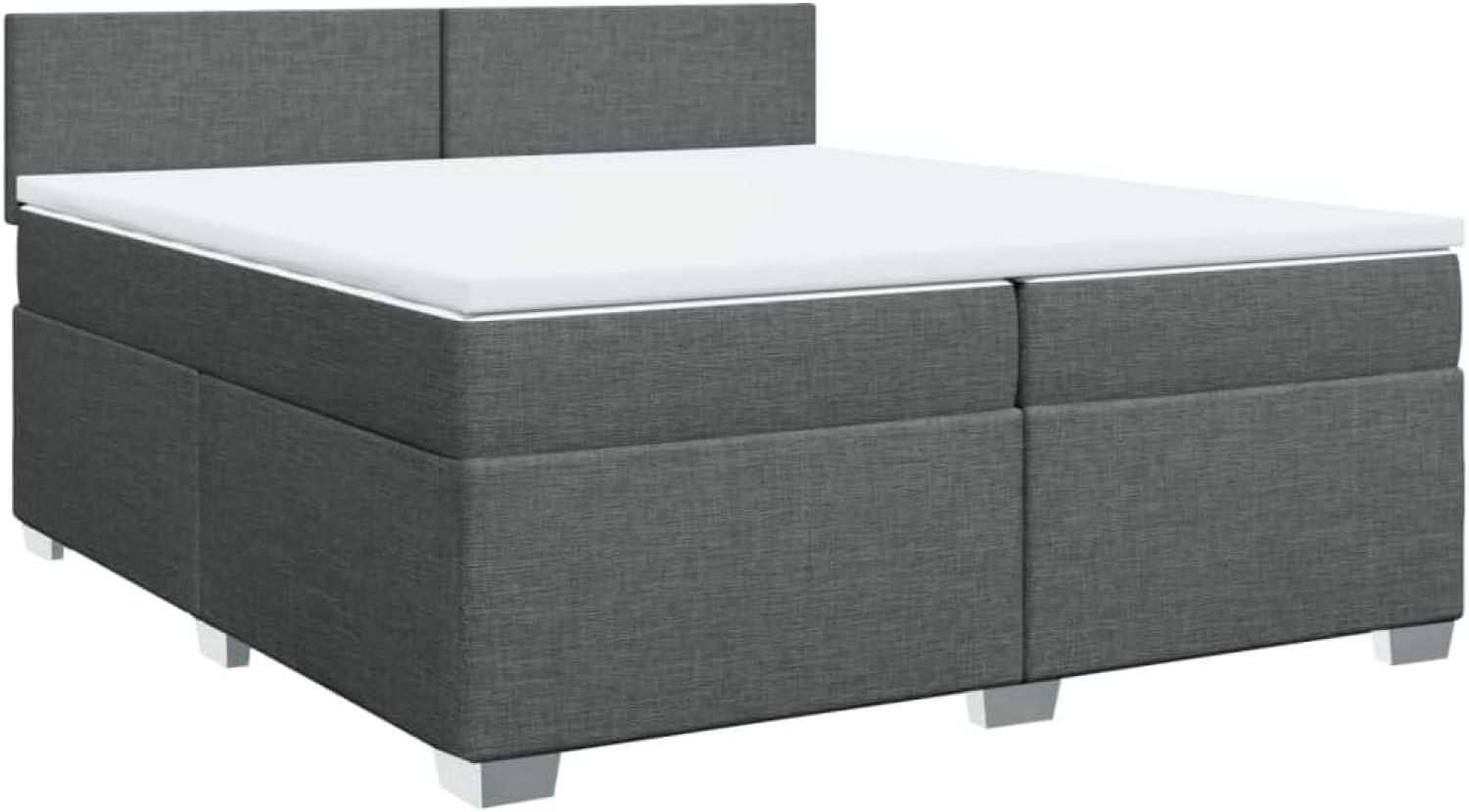 Boxspringbett mit Matratze Dunkelgrau 200x200 cm Stoff 3288289 Bild 1