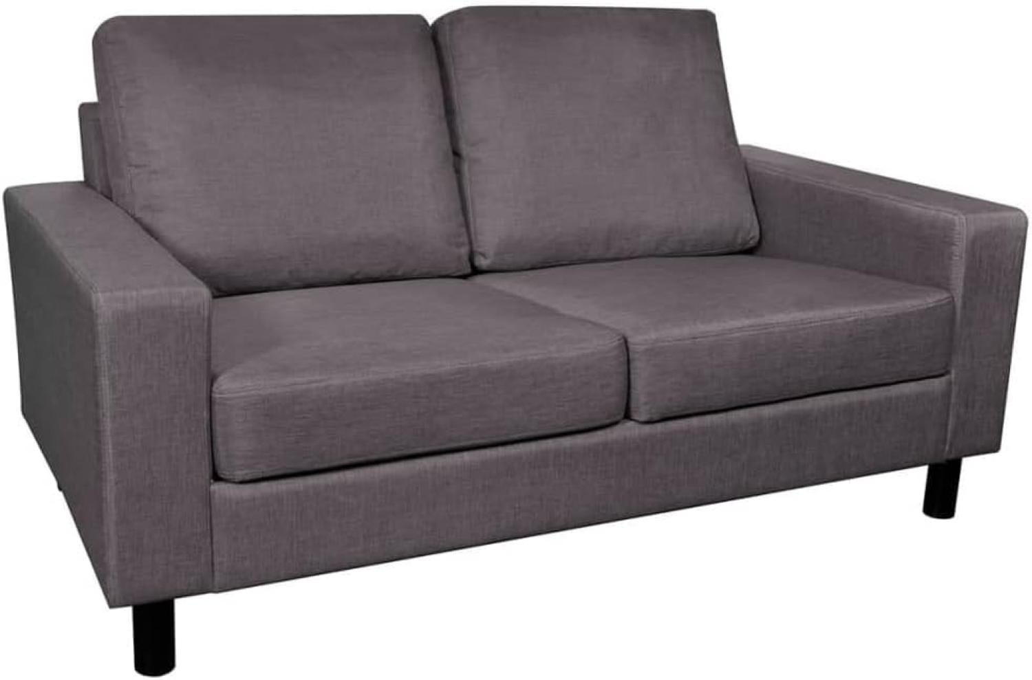 vidaXL Sofa 2-Sitzer Stoff Dunkelgrau Bild 1