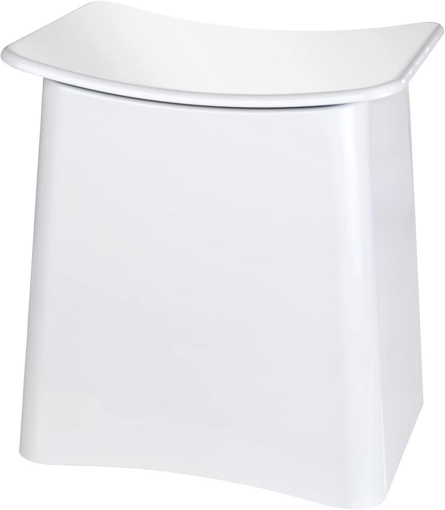 Wäschekorb mit Sitz, Farbe weiß, WENKO Bild 1