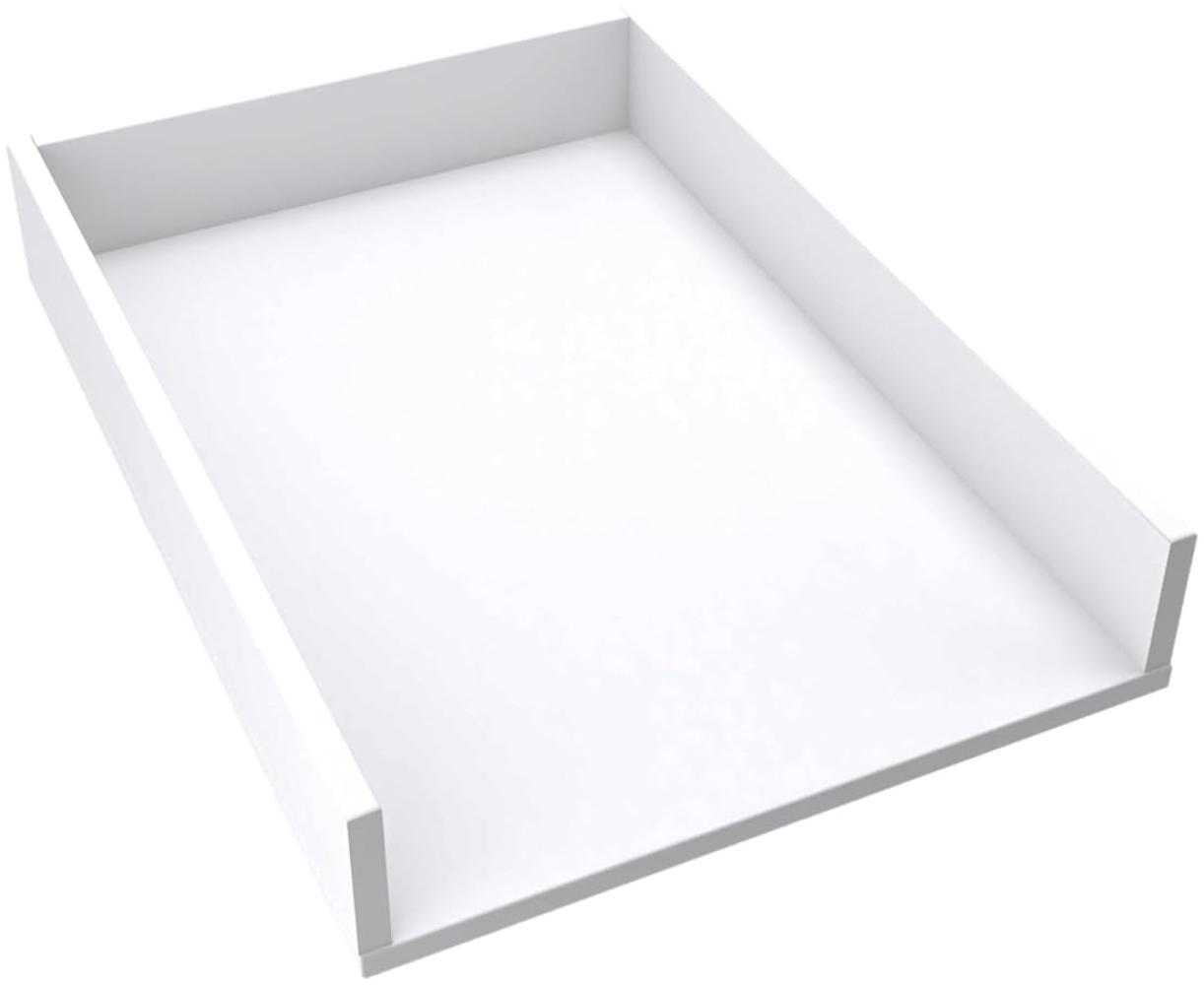 REGALIK Wickelaufsatz für Kommode 72cm x 50cm - Abnehmbar Wickeltischaufsatz für Kommode in Weiß - Abgeschlossen mit ABS Material 1mm Bild 1