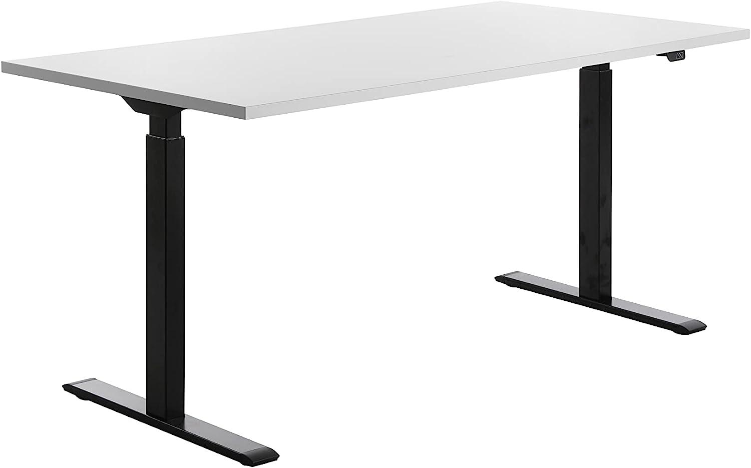 TOPSTAR E-Table Höhenverstellbarer Schreibtisch, Holz, schwarz/Weiss, 160x80 Bild 1