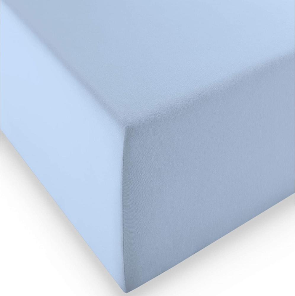 Fleuresse Boxspring- und Wasserbetten Jersey-Spannlaken comfort XL Farbe 6056 bleu Bild 1