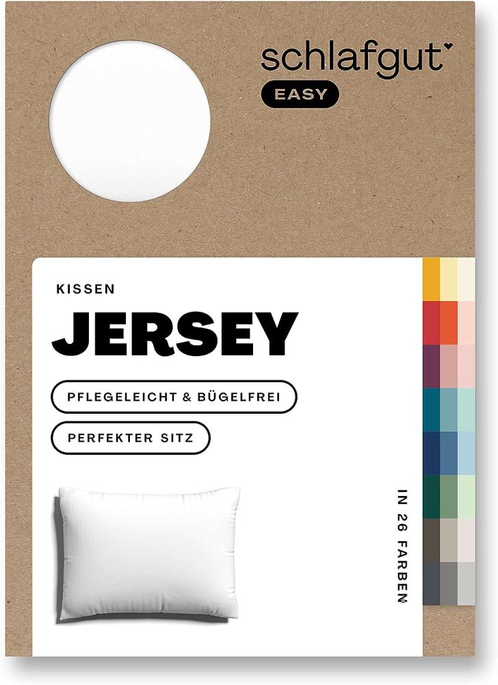 Schlafgut Kissenbezug EASY Jersey | Kissenbezug einzeln 40x60 cm | full-white Bild 1
