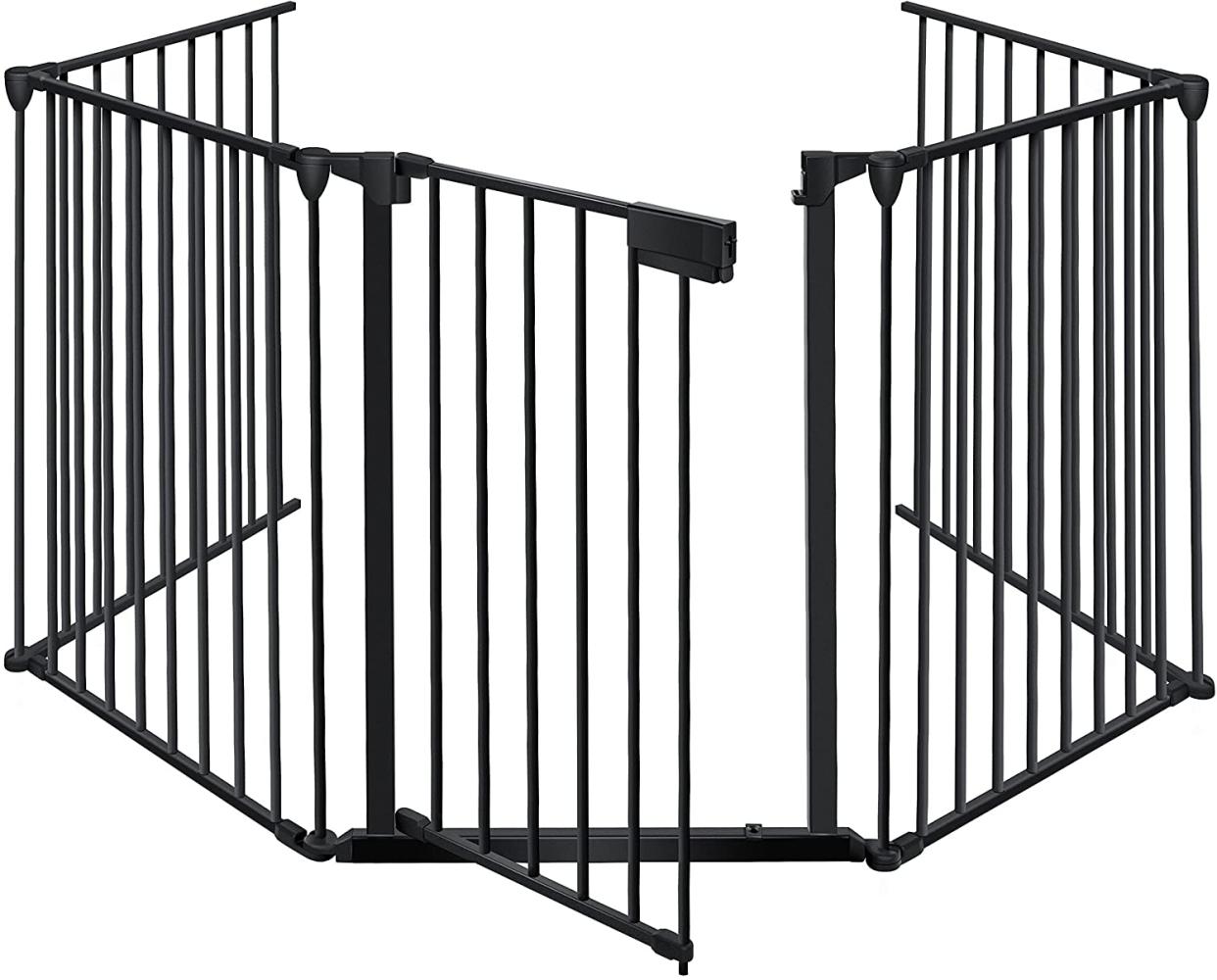 KESSER® Kaminschutzgitter, mit Tür, 420cm Länge, Schwarz Bild 1