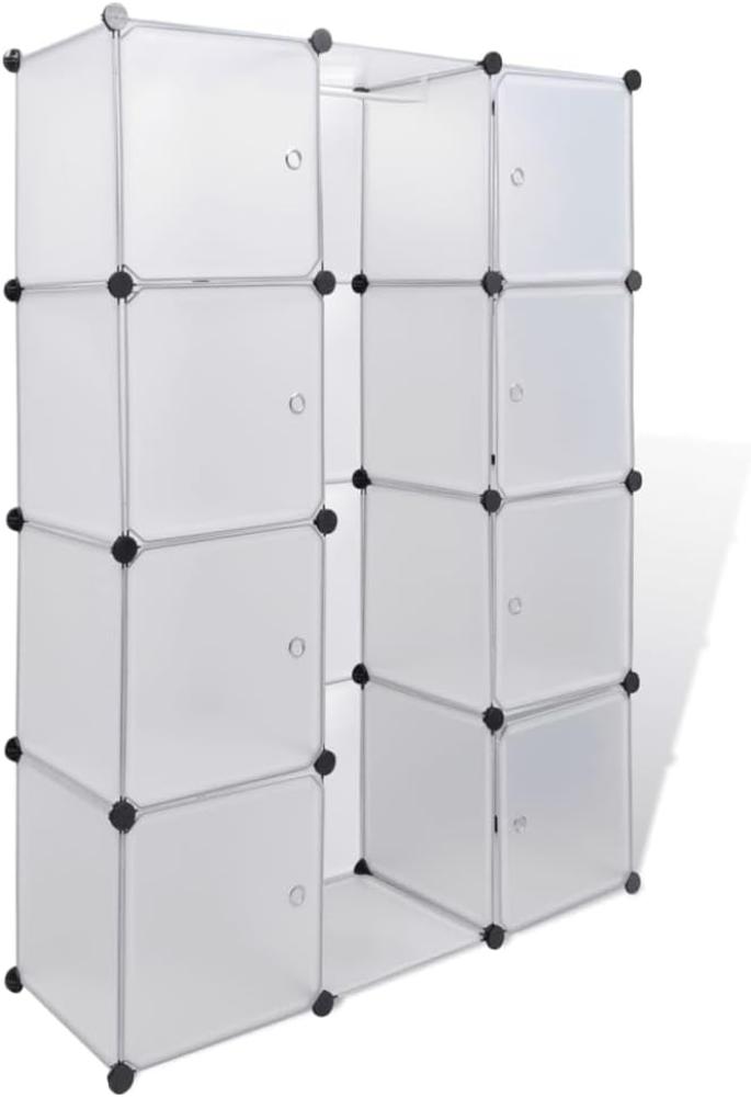 vidaXL Modularer Schrank mit 9 Fächern 37×115×150 cm Weiß Bild 1