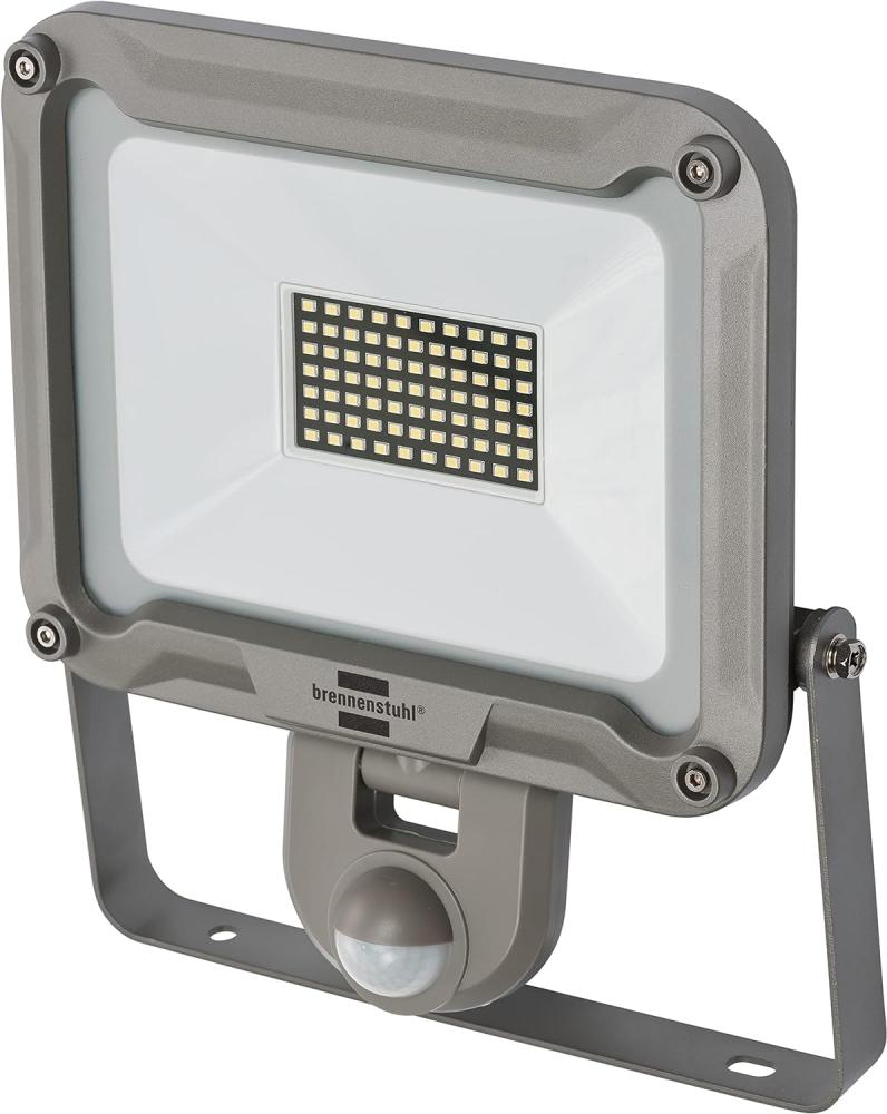 Brennenstuhl LED Strahler JARO 5050 P (50W, 4400lm, 6500K, IP54, LED-Außenstrahler zur Wandmontage mit Bewegungsmelder, LED Fluter aus hochwertigem Aluminium) Bild 1