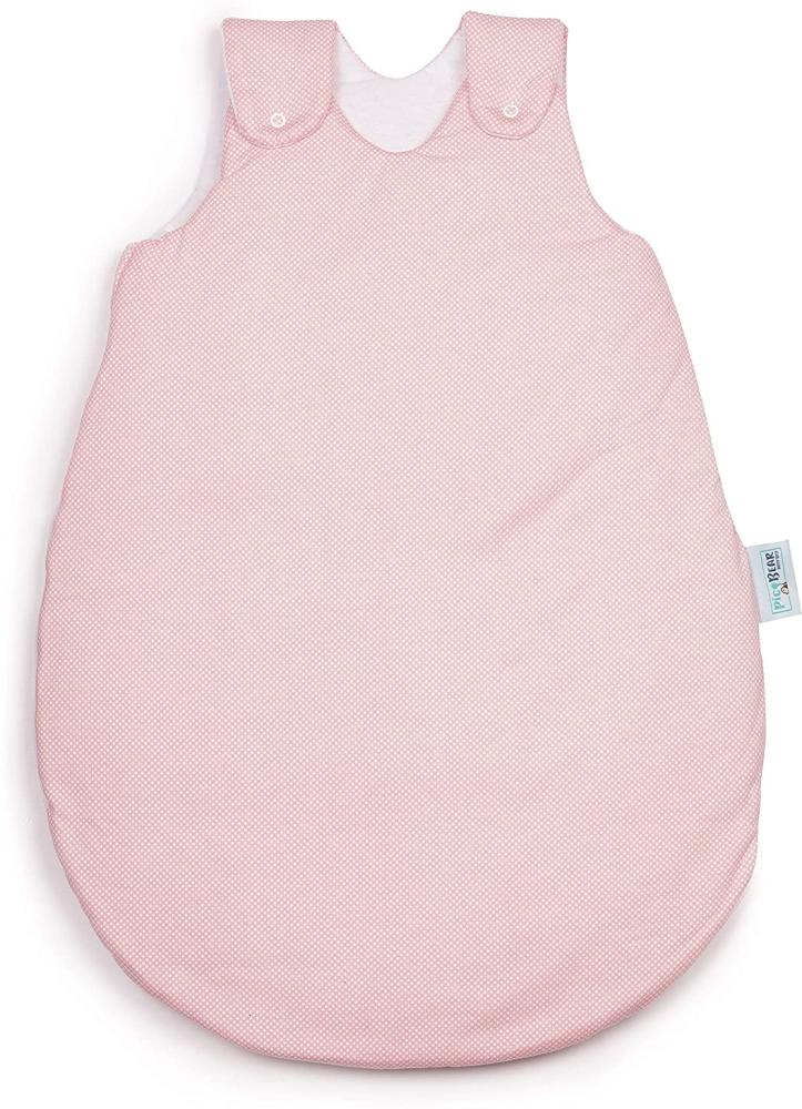 Babyschlafsack HONEY | mitwachsend & atmungsaktiv | ganzjahres Baby-Schlafsack | Stoffe ÖKO-TEX zertifiziert | vier verstellbaren Größen (Spots Flamingo, 74/80) Bild 1