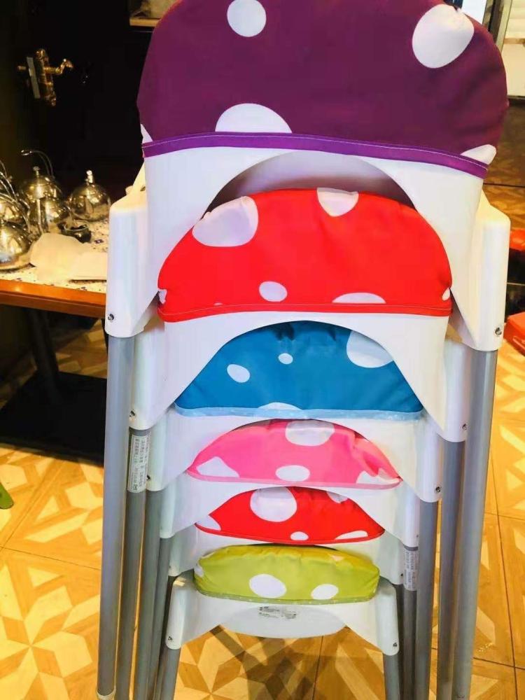 ZARPMA Sitzbezüge Kissen Kompatibel für Ikea Antilop Hochstuhl , Waschbar Faltbarer Baby Hochstuhl Bezug Kinder Sitz Covers Stuhlkissen(Lila) Bild 1
