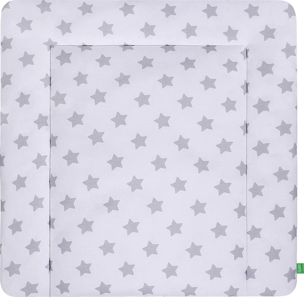 LULANDO Wickelauflage 75 x 80 cm Stars/White weiß/grau Bild 1