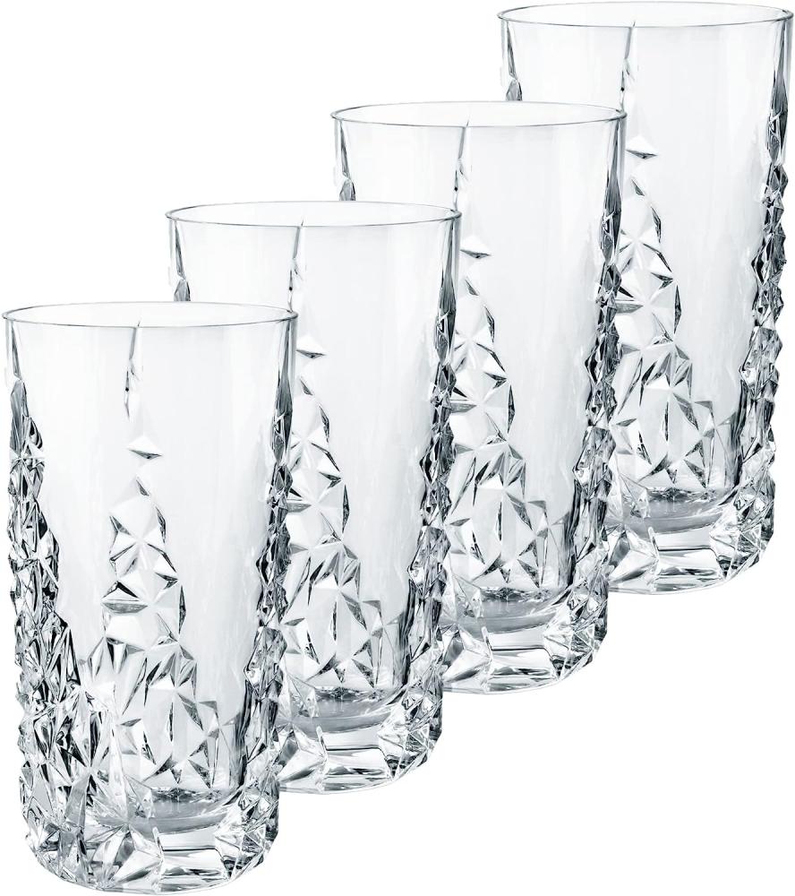 Nachtmann Sculpture Longdrink, 4er Set, Longdrinkglas, Trinkglas, Cocktailglas, Kristallglas, 420 ml, 101967 Bild 1