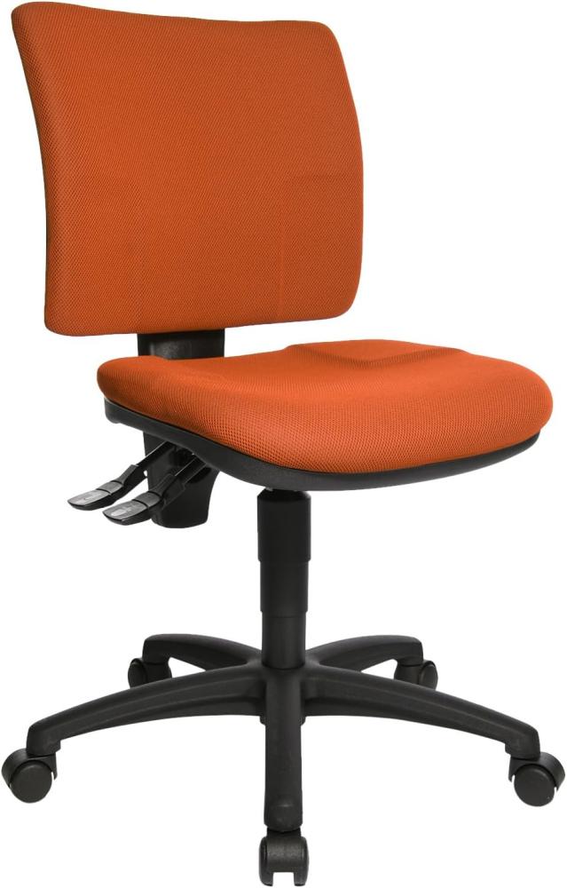 Topstar 8070BC0 U50, Bürostuhl, Schreibtischstuhl, niedrige Rückenlehne, Bezugsstoff, orange Bild 1