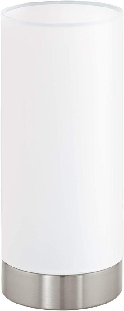 Eglo 95118 Tischleuchte Pasteri Textil weiß E27 1X40W H:25,5cm Ø12cm mit Touchdimmer Bild 1