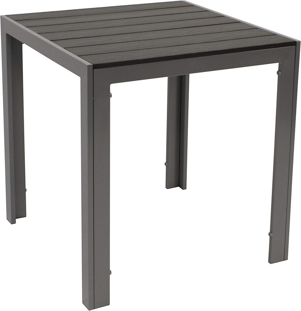 Tisch SORANO 70x70cm, Alu + Kunstholz grau Bild 1