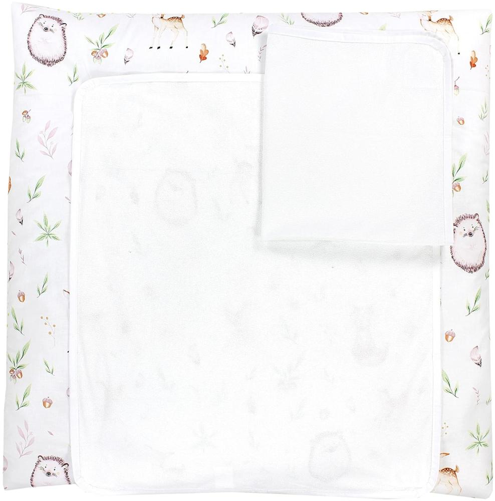 TupTam Baby Wickelauflage inkl. 2 Frotteebezüge ANK019, Farbe: Lichtung / Rehe, Größe: 70 x 50 cm Bild 1