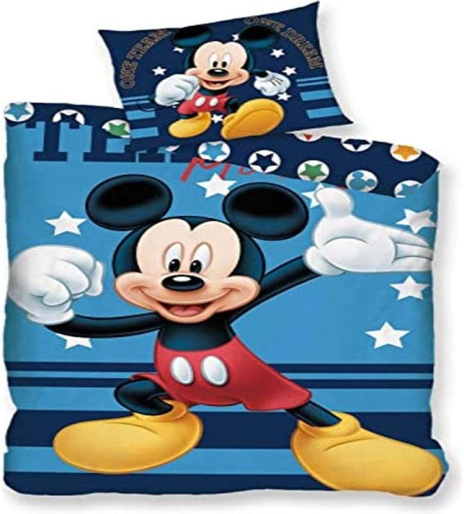Disney Bettbezug Mickey Mouse junior 140 cm Baumwolle blau Bild 1