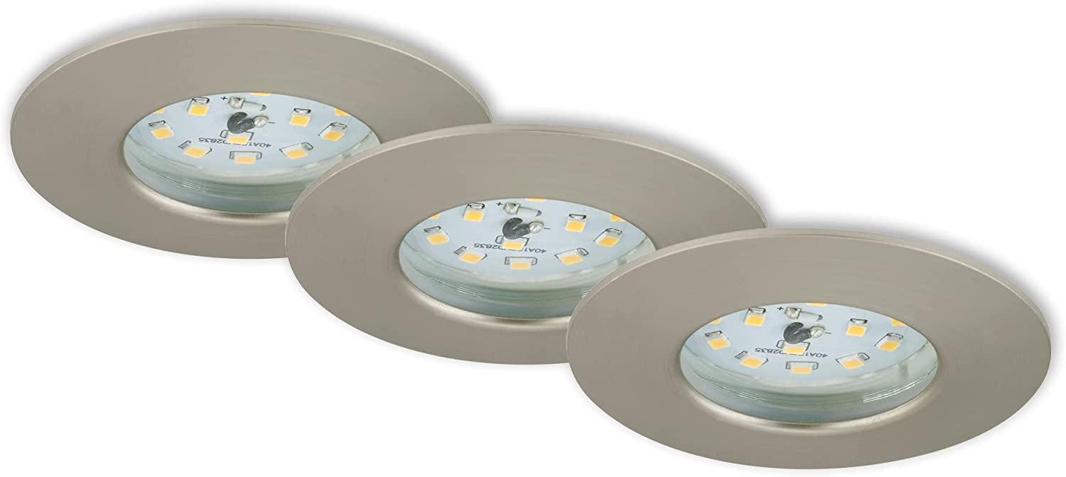 Briloner LED Einbauleuchten Attach matt-nickel 3er Set Deckenspot Lampen Bild 1