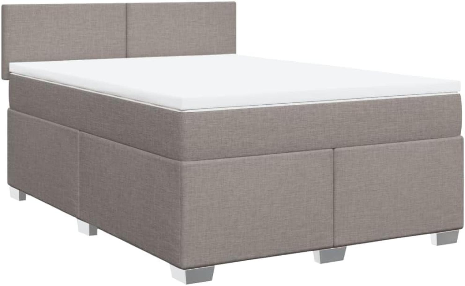 Boxspringbett mit Matratze Taupe 160x200 cm Stoff 3288236 Bild 1