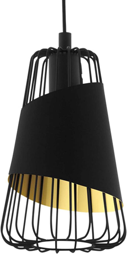 Eglo 49447 Pendelleuchte AUSTELL schwarz, gold E27 1X40W Ø16,5cm H:110cm dimmbar Bild 1