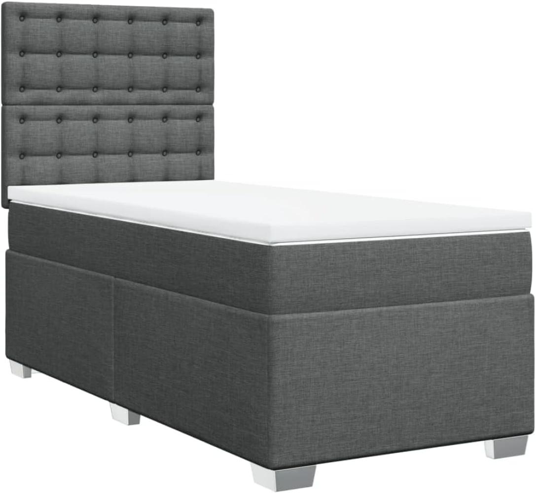 Boxspringbett mit Matratze Dunkelgrau 90x190 cm Stoff 3292658 Bild 1