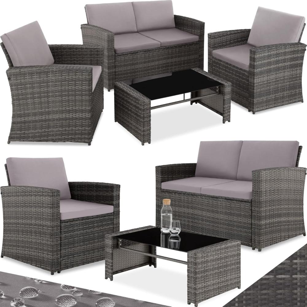 tectake Loungeset Rattan Lounge, (Set, 5-tlg), Gartenmöbel-Sets Bild 1