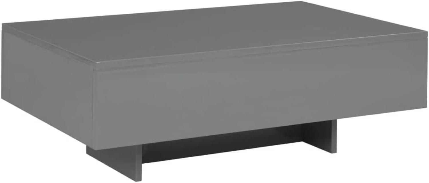 Couchtisch, MDF Hochglanz-Grau, 85 × 55 × 31 cm Bild 1