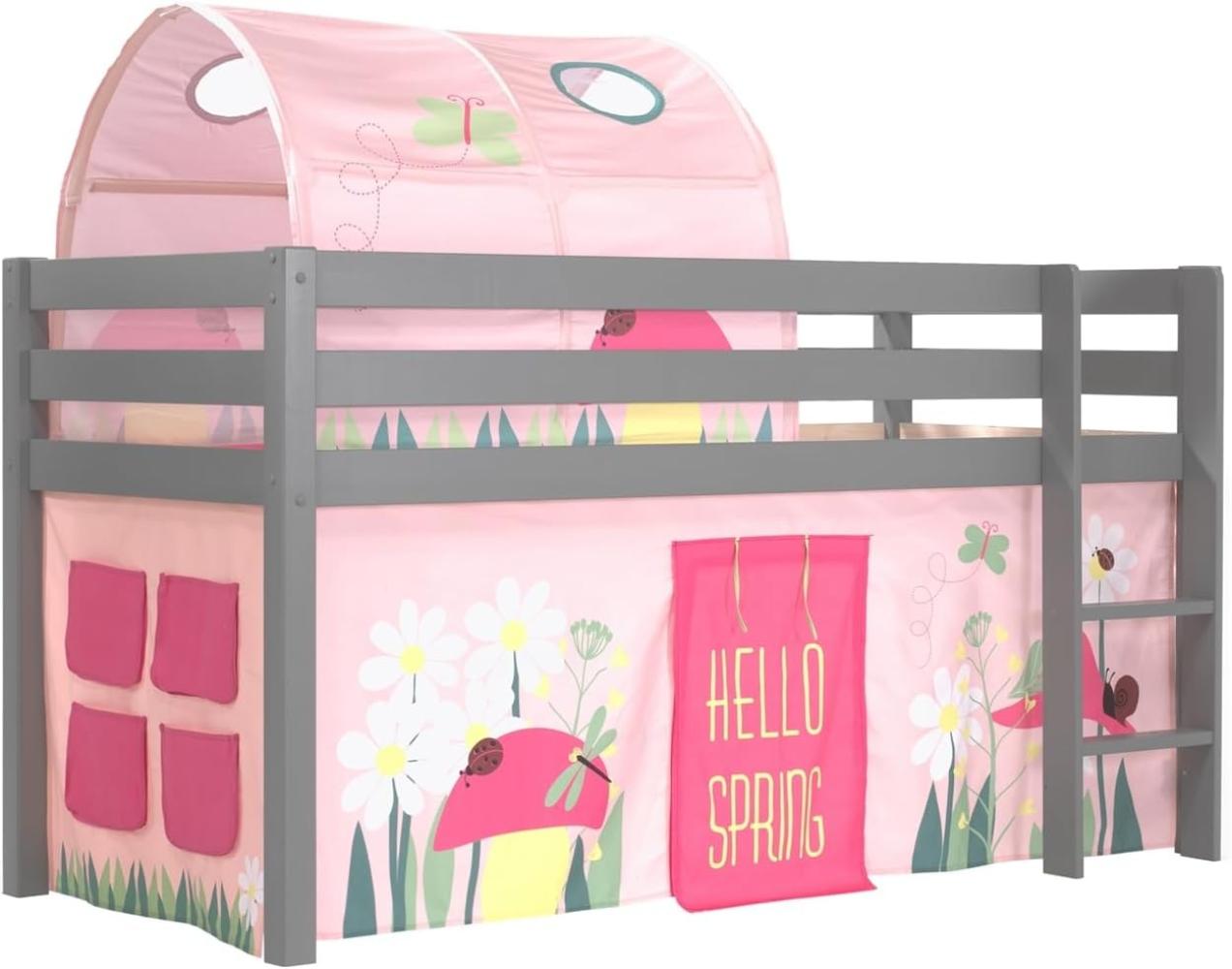 Vipack Spielbett 'Pino' mit Textilset Vorhang und Tunnel 'Spring' Bild 1