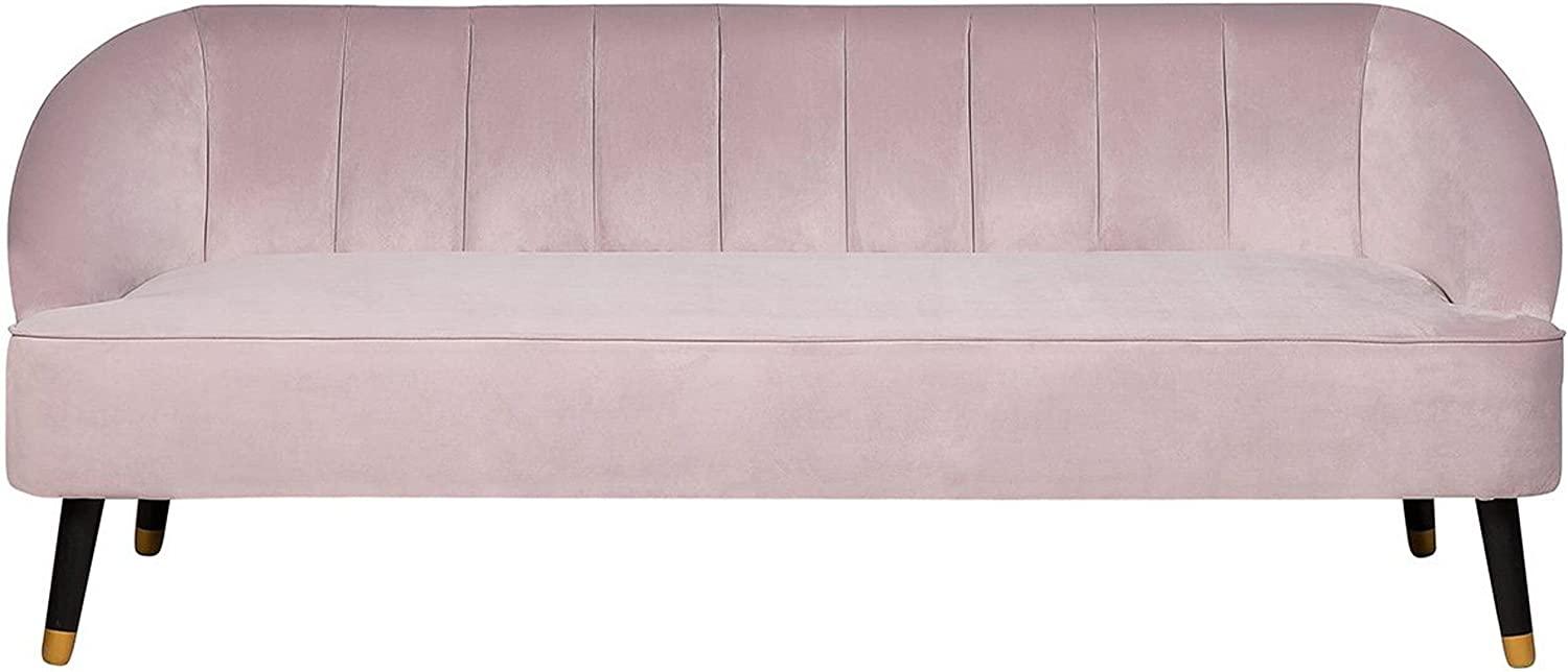 3-Sitzer Sofa Samtstoff rosa ALSVAG Bild 1
