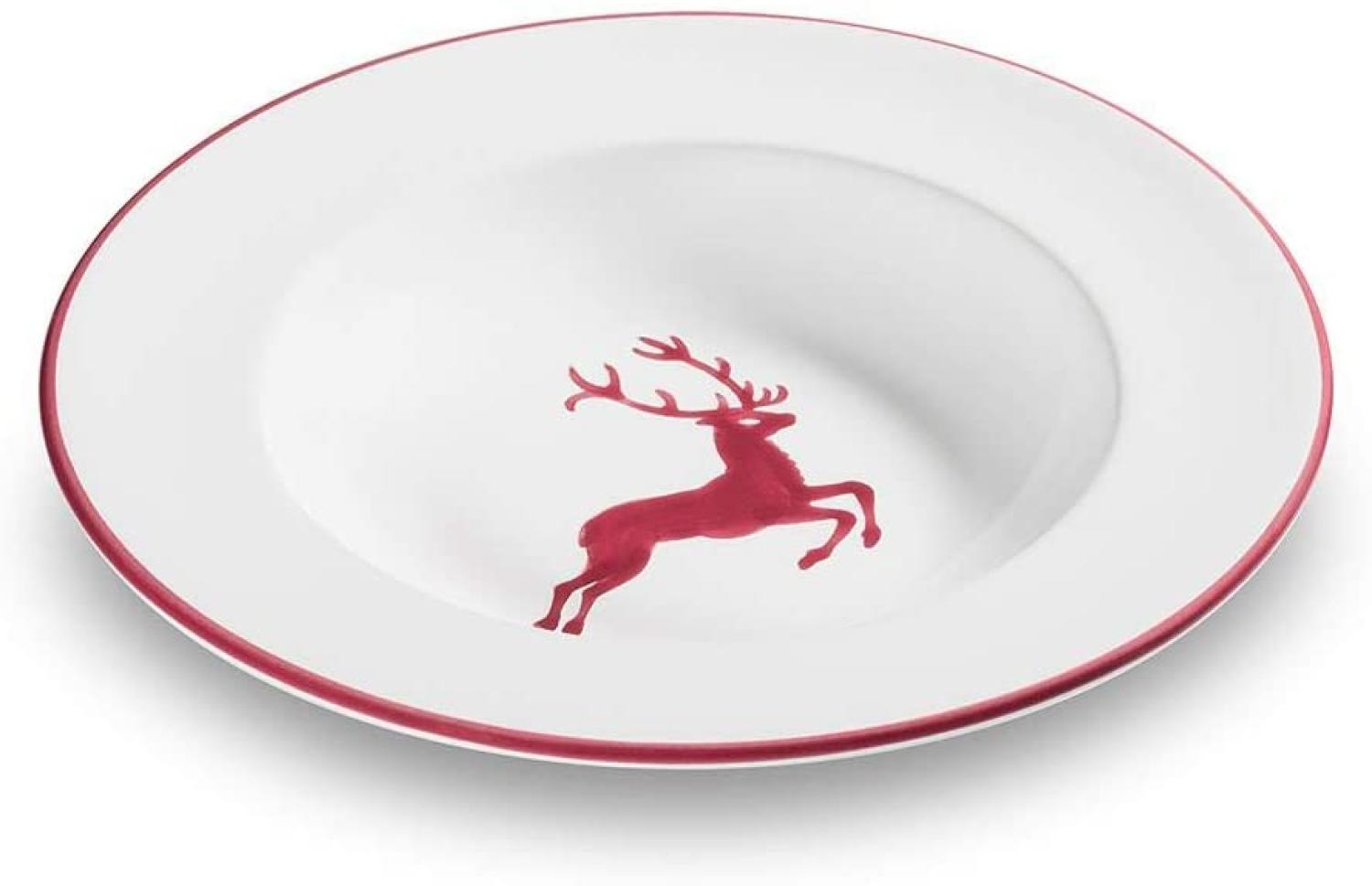 Gmundner Keramik Suppenteller Gourmet (Ø 24cm) Roter Hirsch Bild 1