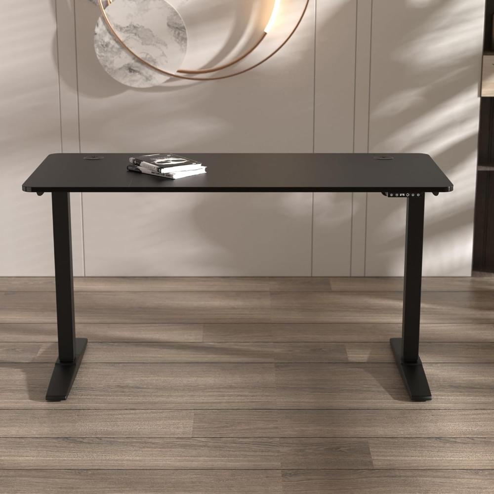 Höhenverstellbarer Tisch Kento 140x60cm Schwarz [pro. tec] Bild 1