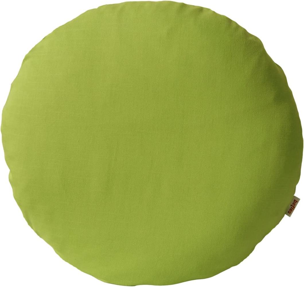 Kissenhülle rund ca. 40 cm Ø 100% Baumwolle grün beties "Farbenspiel" Bild 1