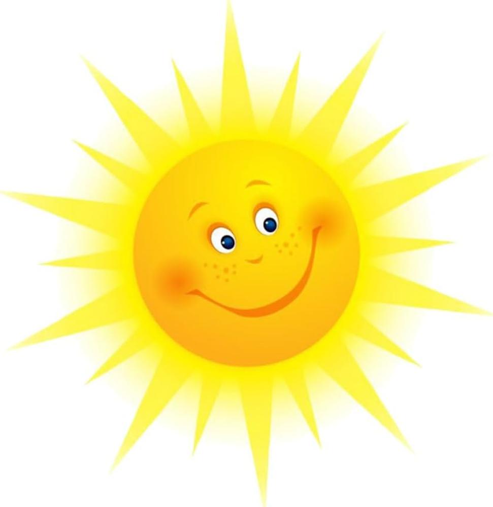 IMIKEYA Sonne Wandaufkleber Lächelnde Sonne Wandtattoo Wandsticker Wandaufkleber Wanddeko für Wohnzimmer Schlafzimmer Kinderzimmer Bild 1