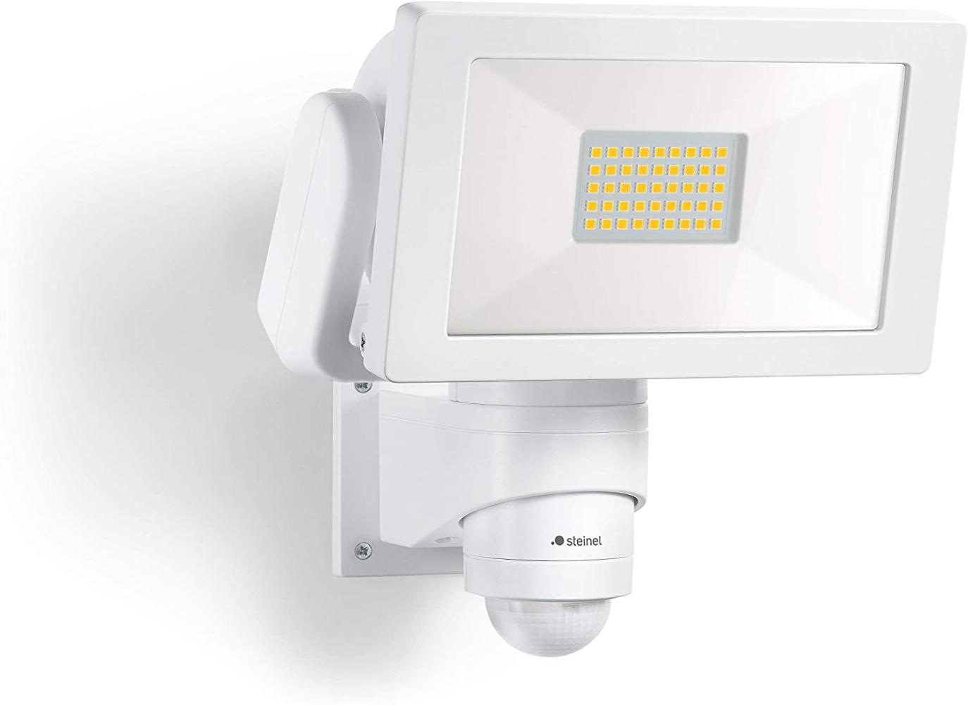 Steinel LED-Außenstrahler LS 300 S weiß, mit 240° Bewegungsmelder, 2962 lm, 29,5 W, neutralweiß Bild 1