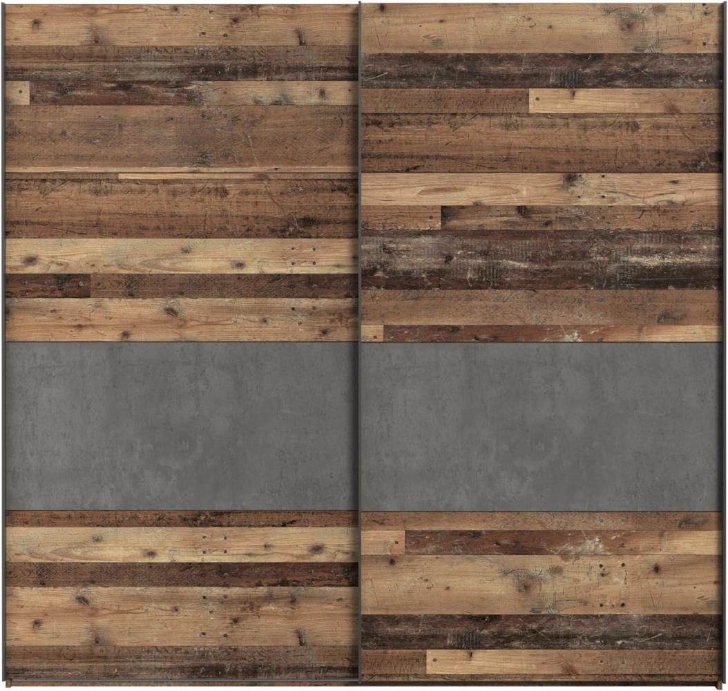 FORTE Clif Kleiderschrank, Holzwerkstoff, Braun/Grau, 220,1 x 210,5 x 61,2 cm Bild 1