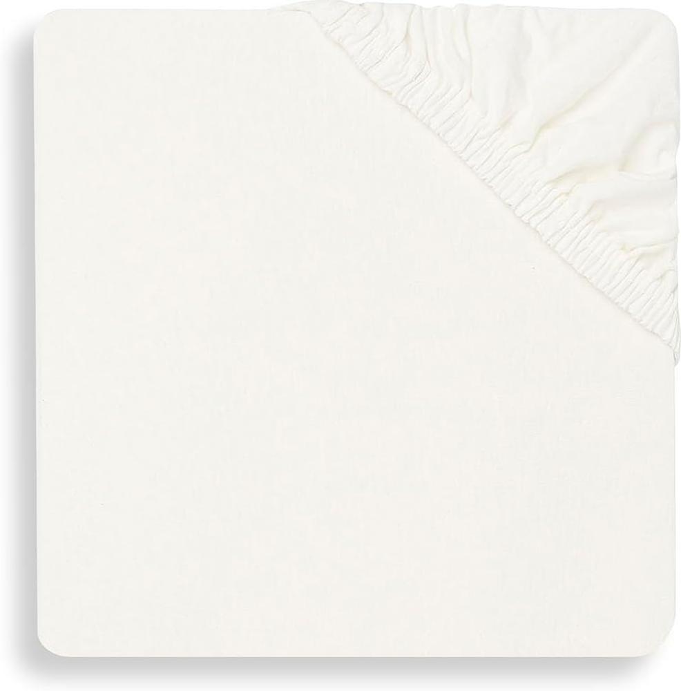 Jollein Jersey Spannbettlaken Ivory 75 x 95 cm Weiß off white Bild 1