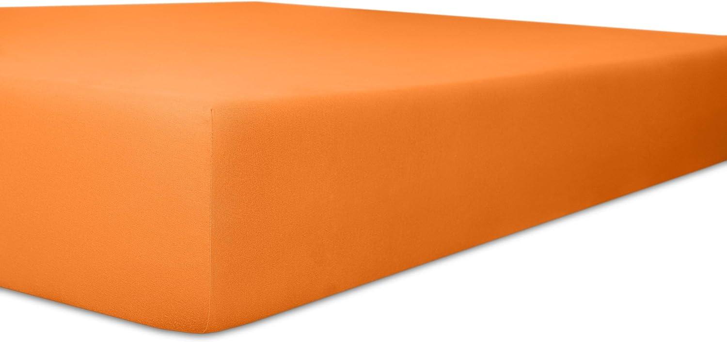 Kneer Qualität 93 Exclusive-Stretch Spannbetttuch 90x190-100x220 65 orange Bild 1