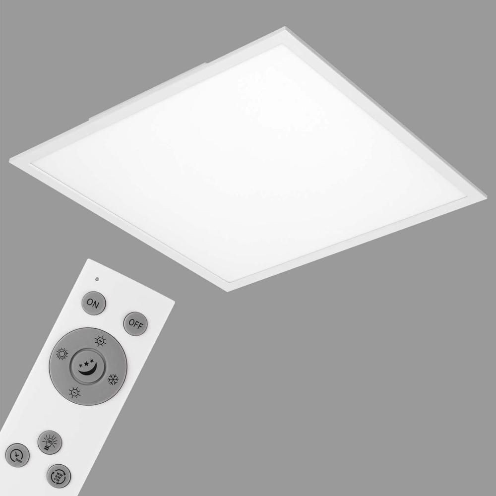 Briloner Leuchten LED Deckenleuchte-Panel, Dimmbar, Farbsteuerung, Fernbedienung, 36W, 3800 lm, LED-Lampe, Wohnzimmerlampe, Deckenlampe, Weiß, 59. 5 cm Bild 1